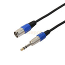 3-pin XLR Male to 1/4" 6.35mm Stereo Plug Audio Cable Microphone TRS Adapter