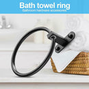 Aluminum Alloy Round Wall Hanging Towel Ring Bathroom Clothes Rack Holder
