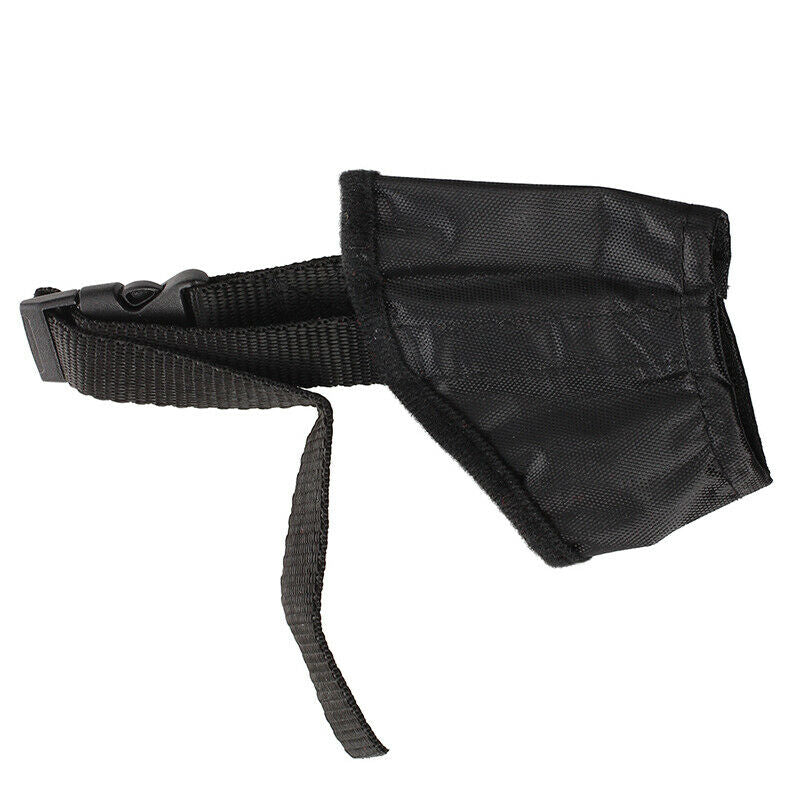 Adjustable Nylon Pet Dog Mouth Muzzle Grooming Chawing Bark Bite Stop Black X7O2