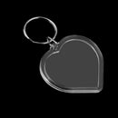 10pcs Clear Heart Shape Plastic Insert Photo Picture Frame Key Ring Keychain