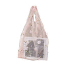 Flower Embroidery Women Shopping Bag Organza Totes Sweet Handbag (Style 2)