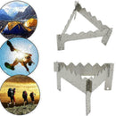 Folding 3 Leg Alcohol Burner Stove Stand Rack Bracket C1F5 Camping BBQ Cook U2Z3