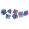 7x Acrylic Polyhedral Dice D4-D20 Digital Dies for  Props