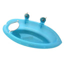 Plastic Bird Parrot Bathtub Toys Pet Bird Food Feeding Box (with Mirror)
