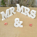 Prochive wedding table deco letters in raw wood MR & MRS B3U1