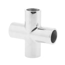 316 Stainless Steel Boat Hand Rail Fitting 22mm 7/8" Pipe 4 Way Tee Cross