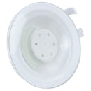 White Hard Plastic Soap Tray Dish Holder w Hook Suction Cup