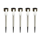 5Pcs Led Lawn Lamp Solar Panel Led Spike Spot Lamp Lawn Light Landscape Gar