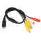 4Pin Aviation Head to RCA+BNC+DC Extension Cable Adapter for CCTV Camera