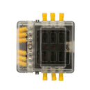 Car Boat 6 Way Blade Fuse Box Block 6 Circuit ATC/ATO/ATP LED Light Indication &