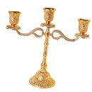 Alloy Candelabrum Candelabra Candle Holder Stand with 4 Spiral Twist Candles