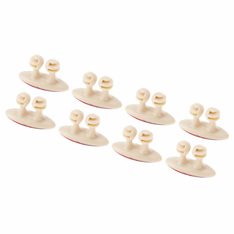 8Pcs Car Interior Clip Earphone Cable Clip Arrangement Panel Clamp(Beige)