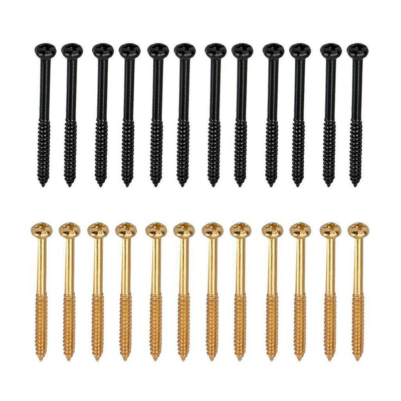 12 Pieces Pickup Mounting Screws for Guitar and Bass Parts