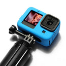 Silicone Housing Cover for GoPro Hero 9 with Lens Cap + Lanyard (Blue) A