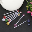 8 Pieces Lady Clear Acrylic Ball Belly Bars Jewellery Navel Button Ring Piercing