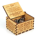 Retro Carved Wood Hand Cranked Music Box Kid Child Birthday Gift Home Decor
