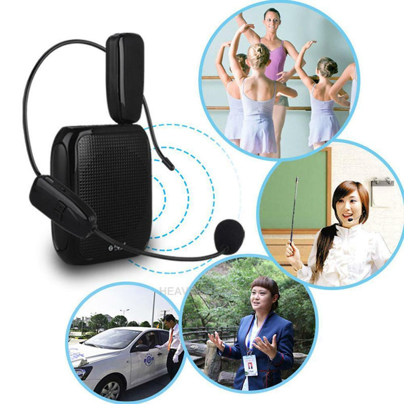 2.4 GHz Wireless Microphone Speech Headset Megaphone Radio Mic for Loudspeaker