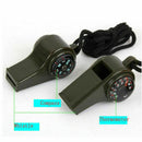3 In 1 Camping Hiking Emergency Survival Gear Whistle Compass Thermometer
