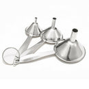 Funnel Small Medium Large Variety Liquid Kitchen Set 3Pcs Stainless Newest Use