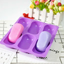 1Pcs Silicone Soap Molds Set 6-Cavities Mixed Patterns Soap Mold