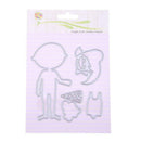 4pcs DIY Cute Girl Metal Cutting Die Scrapbook Emboss Stencils Crafts Decor A
