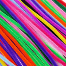 100 Pipe 6mm x 30cm Chenille Sticks Cleaners Stems Assorted Plain Colours.Crafts
