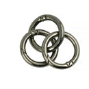 12Pcs 28mm Alloy Spring Gate O-Rings Round Snap Spring Clip Balck and Golden