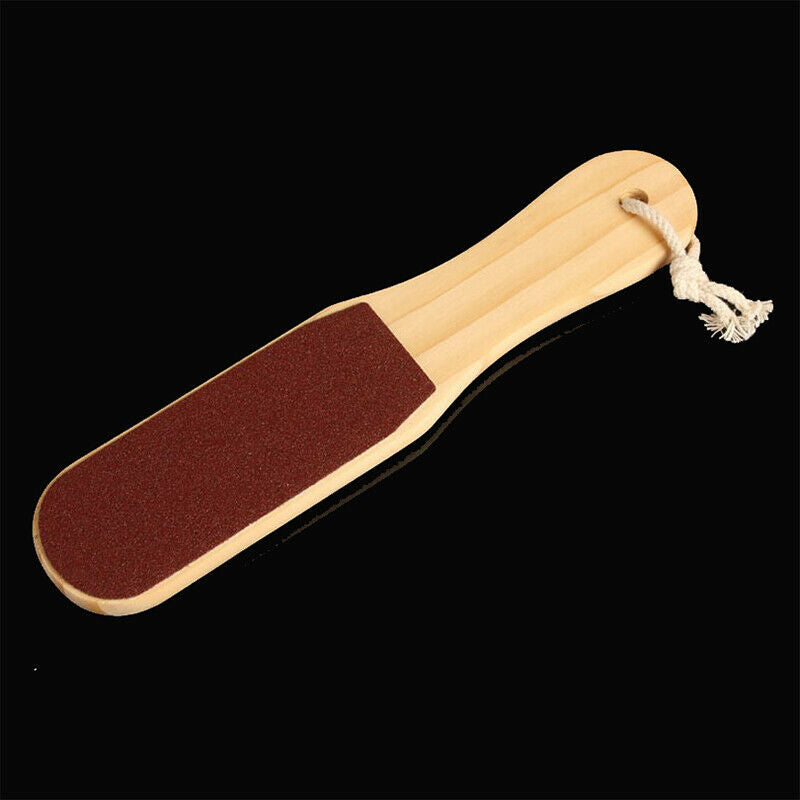 2-way Cuticle Polisher Brush Foot Rasp File Callus Remover Wood Pedicure To V2C2