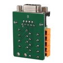 DB9 RS232 Serial Female Adapter Plate to 9 Position Terminal Connector Blac