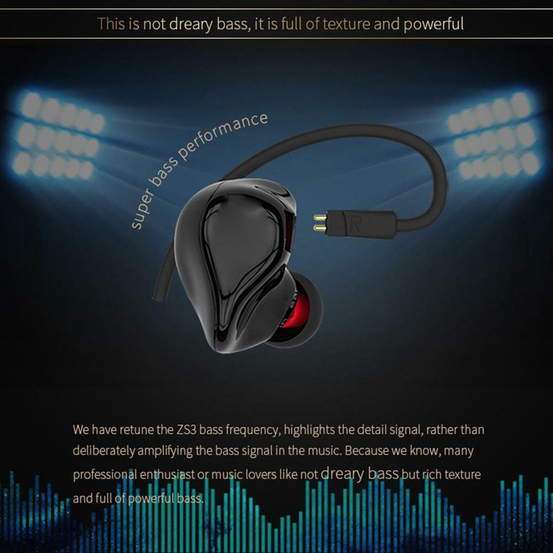 ZS3 In Ear Earphone Stereo Noise Cancelling HIFI Headphone Headset with MIC SN9F