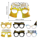 6pcs Paper Glasses Happy New Year Party Decor Home Christmas Ornaments Xmas SEAU