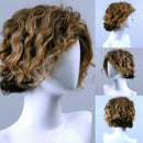 Men's Wig Big Wavy Highlighted Long Curly Hair Wig & Cap Wig Casual Multi-C Z5O7