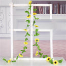 Artificial Yellow Sunflower Silk Garland Vine Wedding Party Decor Accessories J7