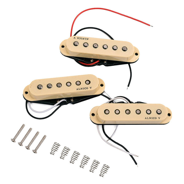 Electric Guitar  Alnico V Magnet Single Coil Pickups (Neck&Middle&Bridge) -Beige