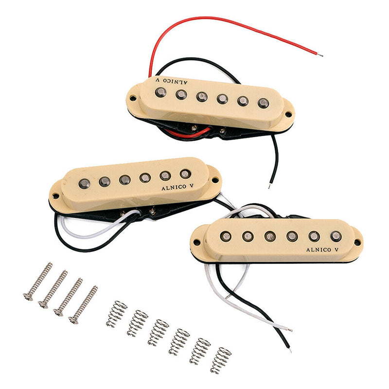 Electric Guitar  Alnico V Magnet Single Coil Pickups (Neck&Middle&Bridge) -Beige