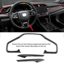 3Pcs Carbon Fiber Style Car Steering Wheel Frame Cover Trim Stickers Fit fo Y3N7
