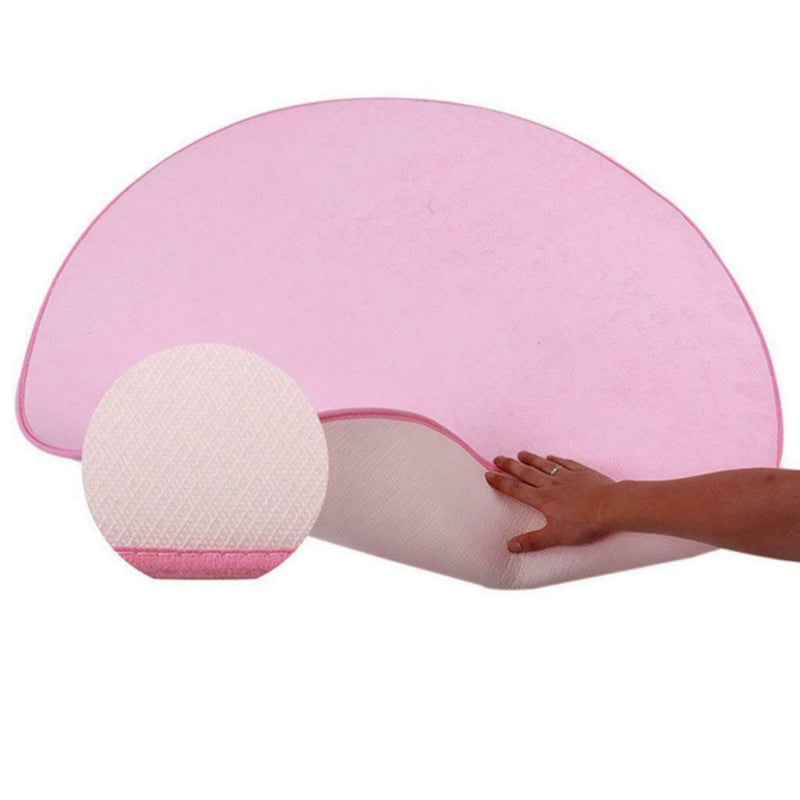 100cm Plush Kids Playhouse Play Tent Carpet Rug Bedroom Cushion - Round Pink