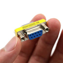 Serial RS-232 DB9 9 Pin Female to Female F/F Gender Changer Coupler Adapter HES