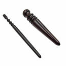 2 Pcs Leathercraft Slicker Round Burnisher , Ebony Wood Leather Burnisher L N6K2