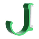 Space Aluminum Single Hook Wall Mounted Coat Clothes Robe Hanger Green
