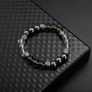 color mixing 8cm excellent jewelry black matte agate energy stone braceletA 3CAU