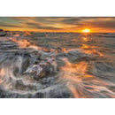 Diamond Painting Sunrise Sea Wave DIY Full Round Drill Wall Picture 40x30cm