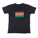 Men Sound Activated Led T-Shirt Light Up Flashing Rock Disco Equalizer Shor Z9J8