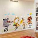 Animal forest lion large wall stickers decals kids room decor nursery schoo