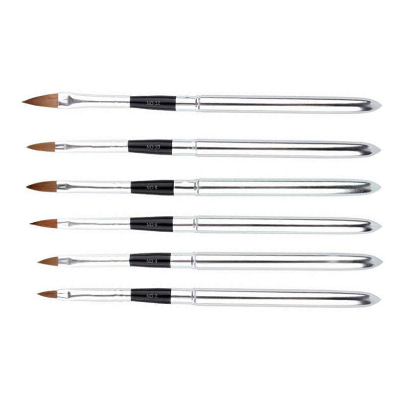 Professional Round Sable Acrylic Nail Art Brush Various Size 2 4 6 8 10 12 HNK
