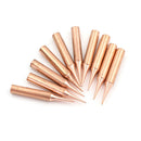 10Pcs/Lot 900M-T-I Soldering Tips Pure Copper Low Temperature Soldering TEUS