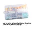 200Pcs Self Drilling Screws Expansion Plastic Sleeve Assortment Set Kit Wit
