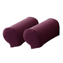 2Pcs Stretch Armrest Slip-Covers Sofa Arms Protectors Purple +10 Twist Pins