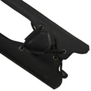 Black Adjustable Leather Saxophone Shoulder Neck Strap with Buckle Width 24 P3A4