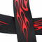Red Flame Print Guitar Adjustable Strap Buckle Black + Red